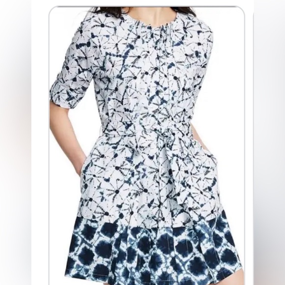 NEW Thakoon x Target Shibori Dress Navy Small 100% Cotton - Picture 2 of 5